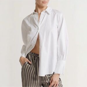 Laude The Label Museo Cotton Poplin Menswear White Shirt L/XL